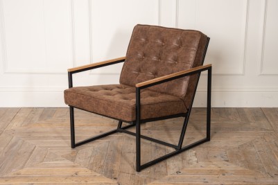 denver leather armchair in brown